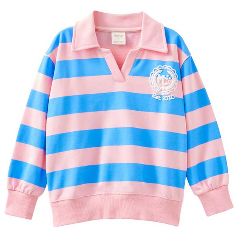 Milky Ziggy Stripe Sweat image number 0